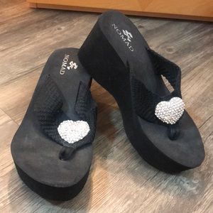 Nomad Embellished rhinestone flip-flops